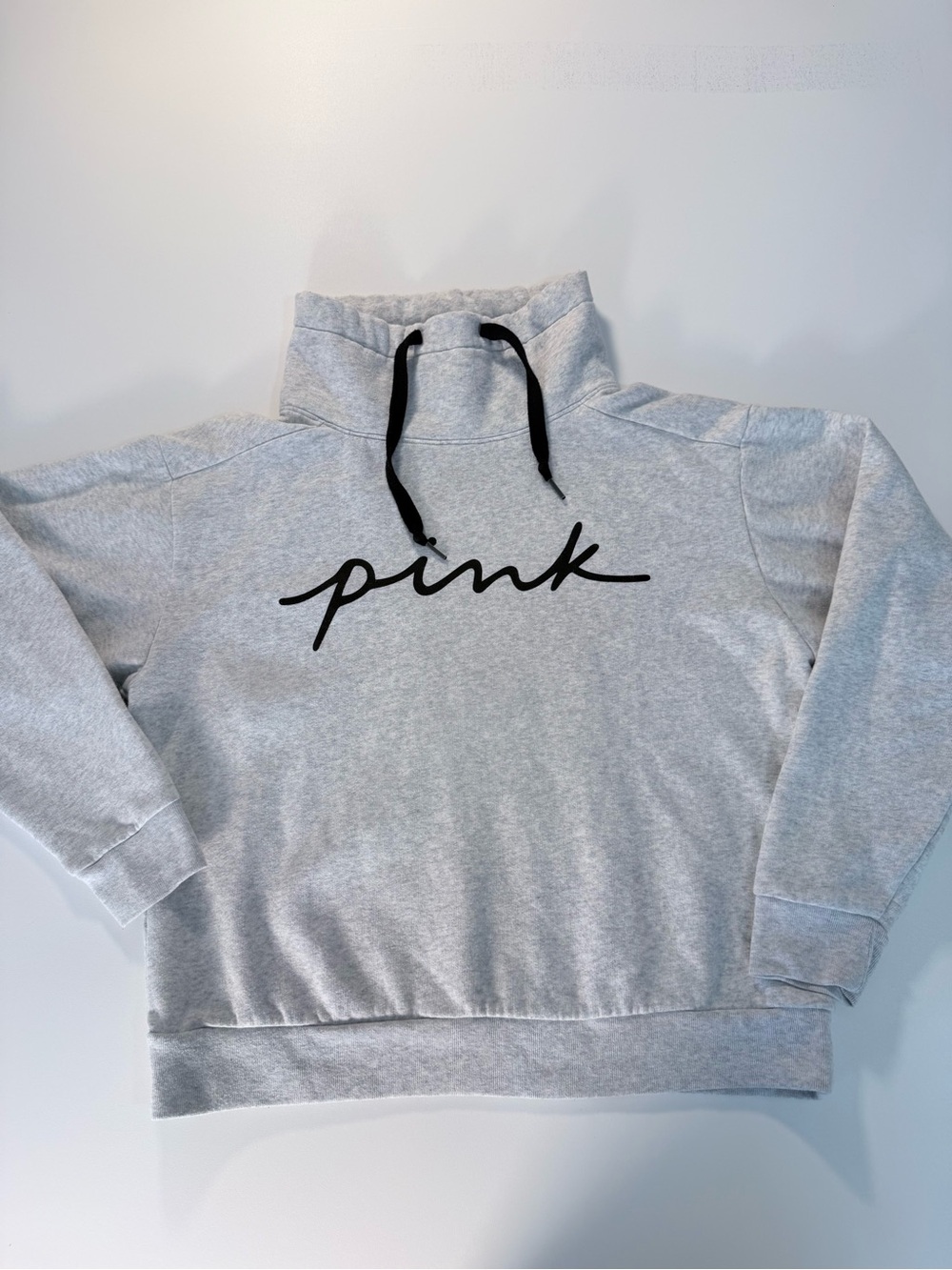 PINK Victoria's Secret Cowl Neck Pullover Sweatshirt Grey small